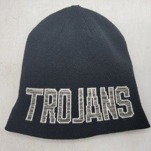 Nike Trojans Reversible Beanie Black Gray Large Logo Warm Winter Cold Casual